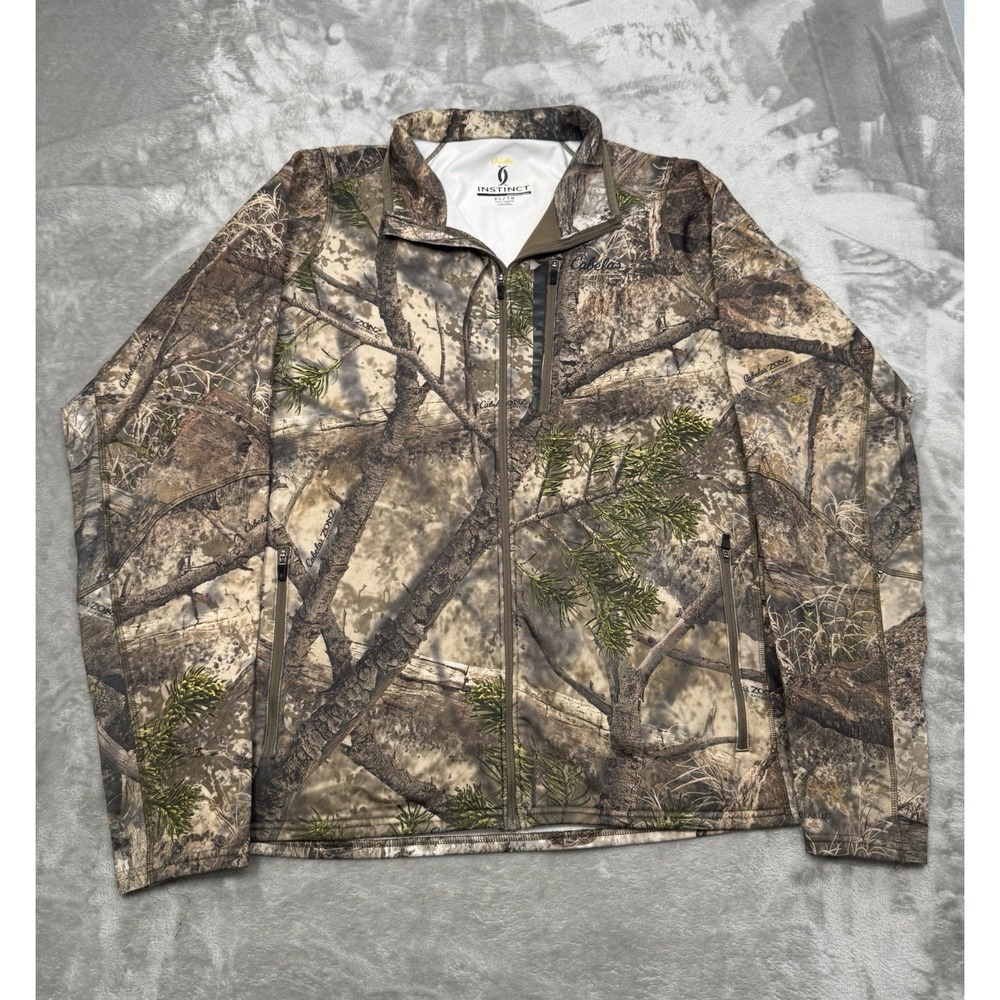 Cabelas Instinct Jacket Mens XL Full Zip Zonz Back Country Hunting Soft Shell
